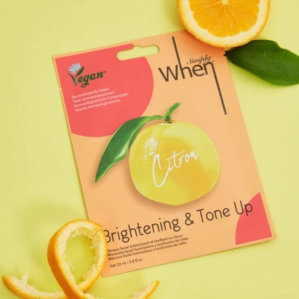 Simply When Citron Brightening & ToneUp Sheet Mask